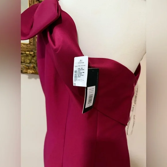 Sachin + Babi One-Shoulder Fuchsia Dress - Picture 8 of 12